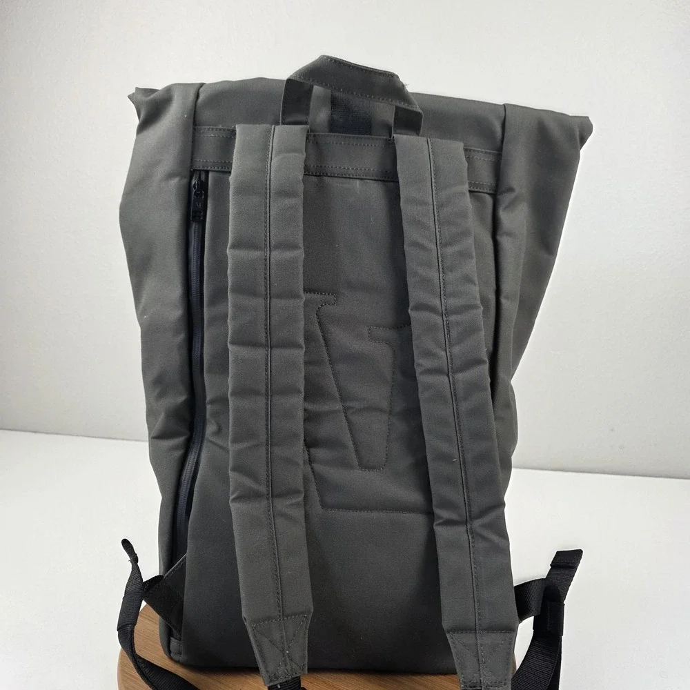 Vuori Roll Top Backpack Gray 18 Inch Laptop Bag Soft Case Travel Men Daypack